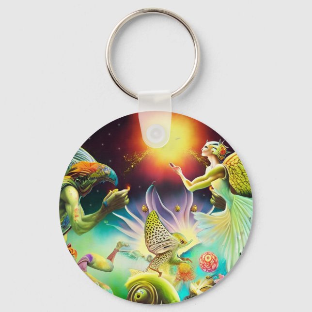 A Time of Recompense Oil Painting Key Ring (Front)