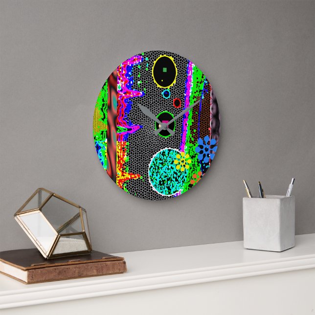 A Timeless Fusion of Colour & Mystery  Large Clock (Creator Uploaded)