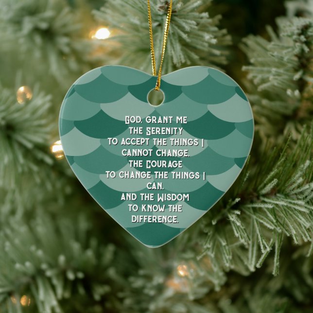 A timeless serenity prayer ceramic ornament (Tree)