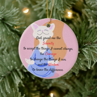 A timeless serenity prayer ceramic ornament