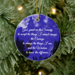 A timeless serenity prayer ceramic ornament