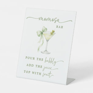 A Tine One Neutral Momosa Bar Table Pedestal Sign