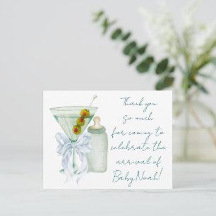 A Tini Baby Boy Thank You Post Card