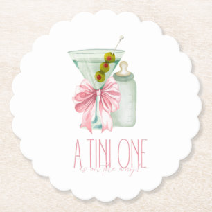 A tini baby girl paper coaster