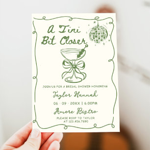 A Tini Bit Closer Drawn Bridal Shower Invitation