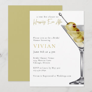 A tini Bit Closer-Martini Bridal Shower Invitation