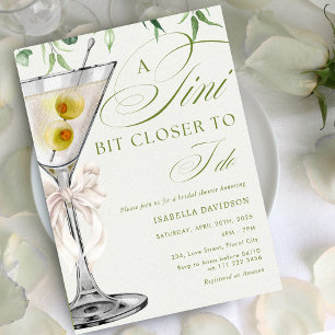 A Tini Bit Closer to I Do Cocktail Bridal Shower Invitation