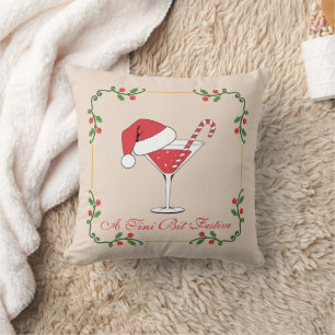A Tini Bit Festive Santa Martini Cushion