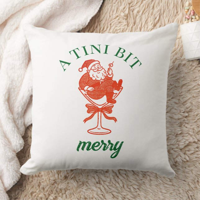 A Tini Bit Merry Christmas Santa Claus Cushion (Blanket)