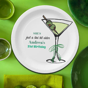 A Tini Bit Older 21st Birthday Party Paper Plate
