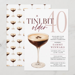 A Tini Bit Older 40th Birthday Cocktail Invitation