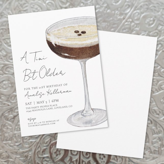 A Tini Bit Older Adult Birthday Party Invitation (A Tini Bit Older Adult Birthday Party Invitation )