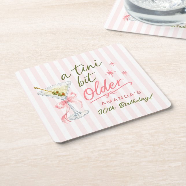 A Tini Bit Older Birthday Coaster (Angled)