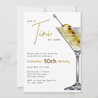 A Tini Bit Older Birthday Invitation