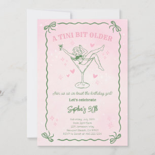 A tini bit older birthday party Invitation
