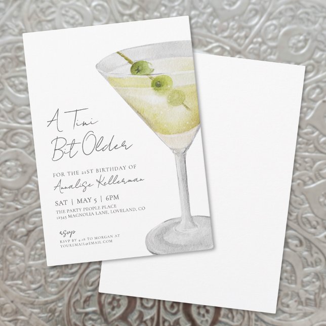 A Tini Bit Older Birthday Party Invitation (A Tini Bit Older Birthday Party Invitation)