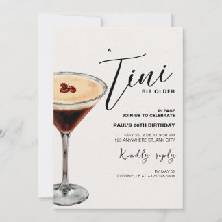 A Tini Bit Older Birthday Party Invite