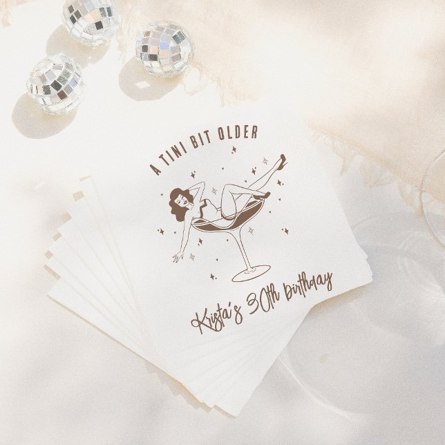 A Tini Bit Older Birthday Party Napkin (Creator Uploaded)