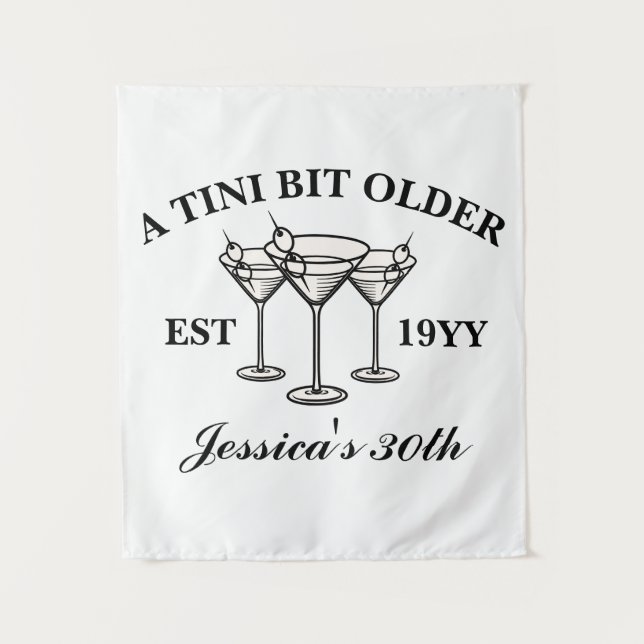 A Tini Bit Older Black Custom Birthday Party  Tapestry (Front)
