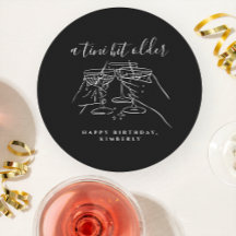 A Tini Bit Older Black Hand Drawn Birthday Party