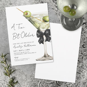 A Tini Bit Older Bow Martini Birthday Party Invitation