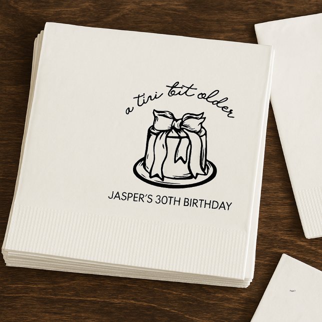 A Tini Bit Older Bow Themed Birthday Party  Napkin (Creator Uploaded)