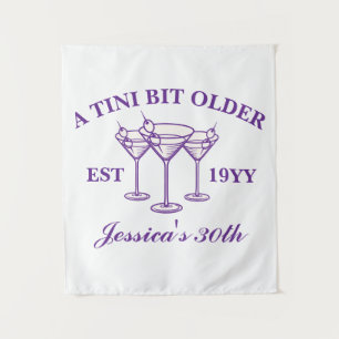 A Tini Bit Older Custom Purple Birthday Party  Tapestry