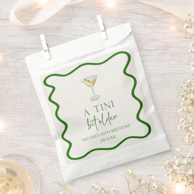 A Tini Bit Older Dirty Martini Birthday Party Favour Bag (Clipped)