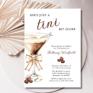 A Tini Bit Older Espresso Martini 30th Birthday Invitation