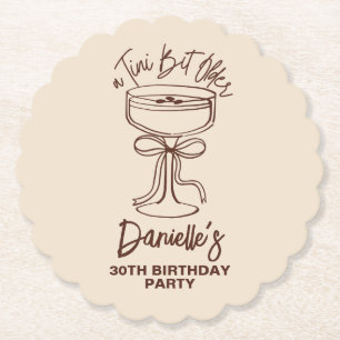 A Tini Bit Older Espresso Martini 30th Birthday Paper Coaster