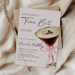 A Tini Bit Older Espresso Martini Birthday Invitation<br><div class="desc">A Tini Bit Older Espresso Martini Birthday Invitation</div>