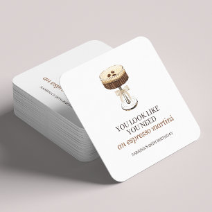 A Tini Bit Older Espresso Martini Party Favour Square Paper Coaster