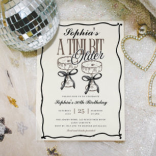 A Tini Bit Older Espresso Martini Quirky Birthday Invitation