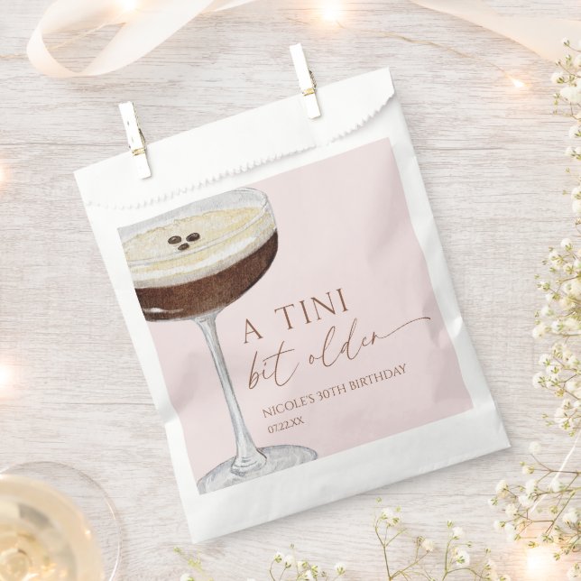 A Tini Bit Older Expresso Martini Birthday Party Favour Bag (Clipped)