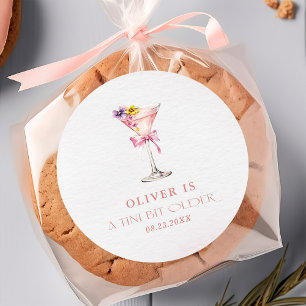 A Tini Bit Older Martini 30th Birthday Party Classic Round Sticker