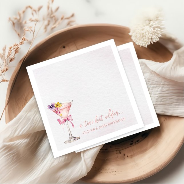 A Tini Bit Older Martini 30th Birthday Party   Nap Napkin (Creator Uploaded)