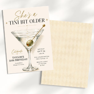 A Tini Bit Older Martini Adult Birthday Invitation