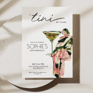 A Tini Bit Older Martini Artsy Birthday Invite