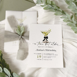 A Tini Bit Older Martini Birthday Invitation