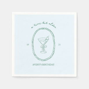 A Tini Bit Older" Martini Birthday Napkin