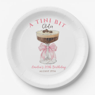 A Tini Bit Older Martini Birthday Paper Plate