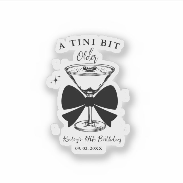 A tini Bit Older Martini Birthday Party (Front)