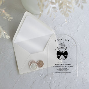 A tini Bit Older Martini Birthday Party Acrylic Invitations