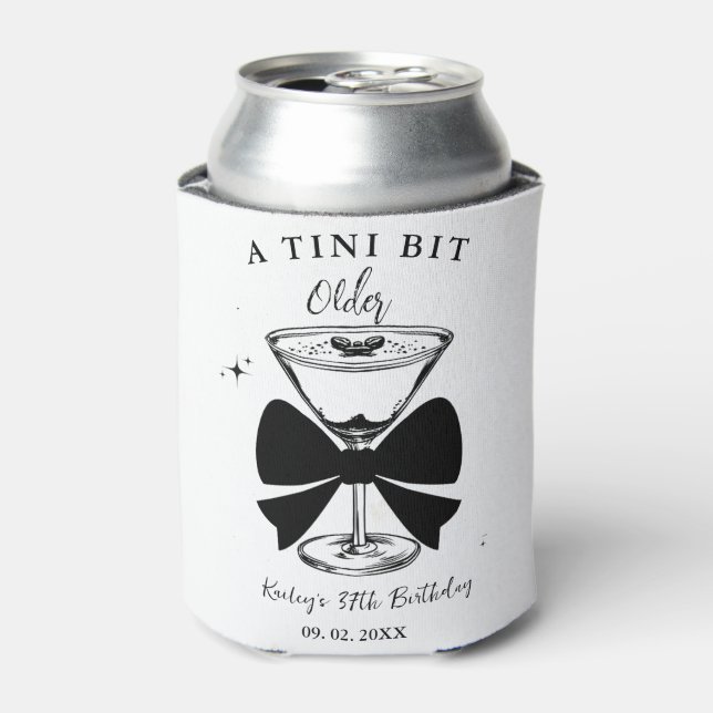 A tini Bit Older Martini Birthday Party Can Cooler (Can Front)