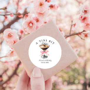 A Tini Bit Older Martini Birthday party  Classic Round Sticker