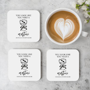 A Tini Bit Older Martini Birthday Party Favour  Coaster