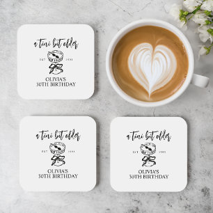 A Tini Bit Older Martini Birthday Party Favour  Coaster