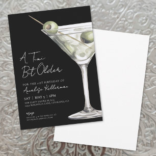A Tini Bit Older Martini Birthday Party Invitation