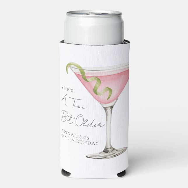 A Tini Bit Older Martini Birthday Seltzer Can Cooler (Seltzer Front)