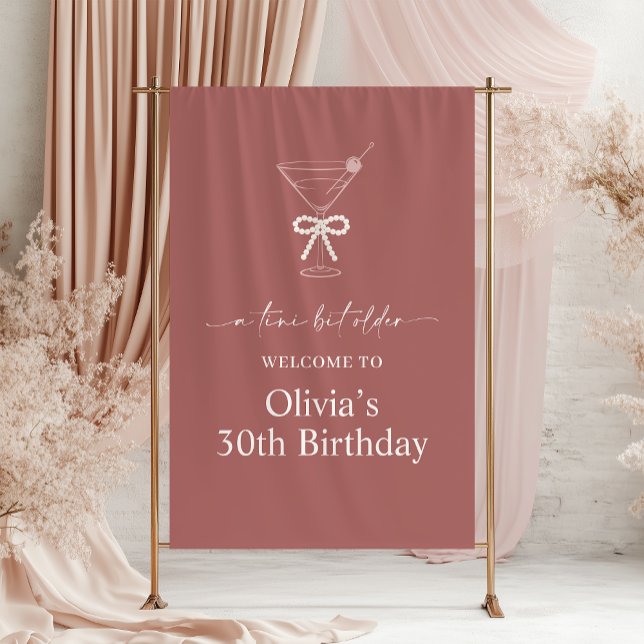 A Tini Bit Older Martini Birthday Welcome Banner (Creator Uploaded)